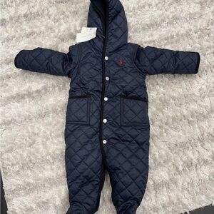 Ralph Lauren Blue Hooded Barn Bunting